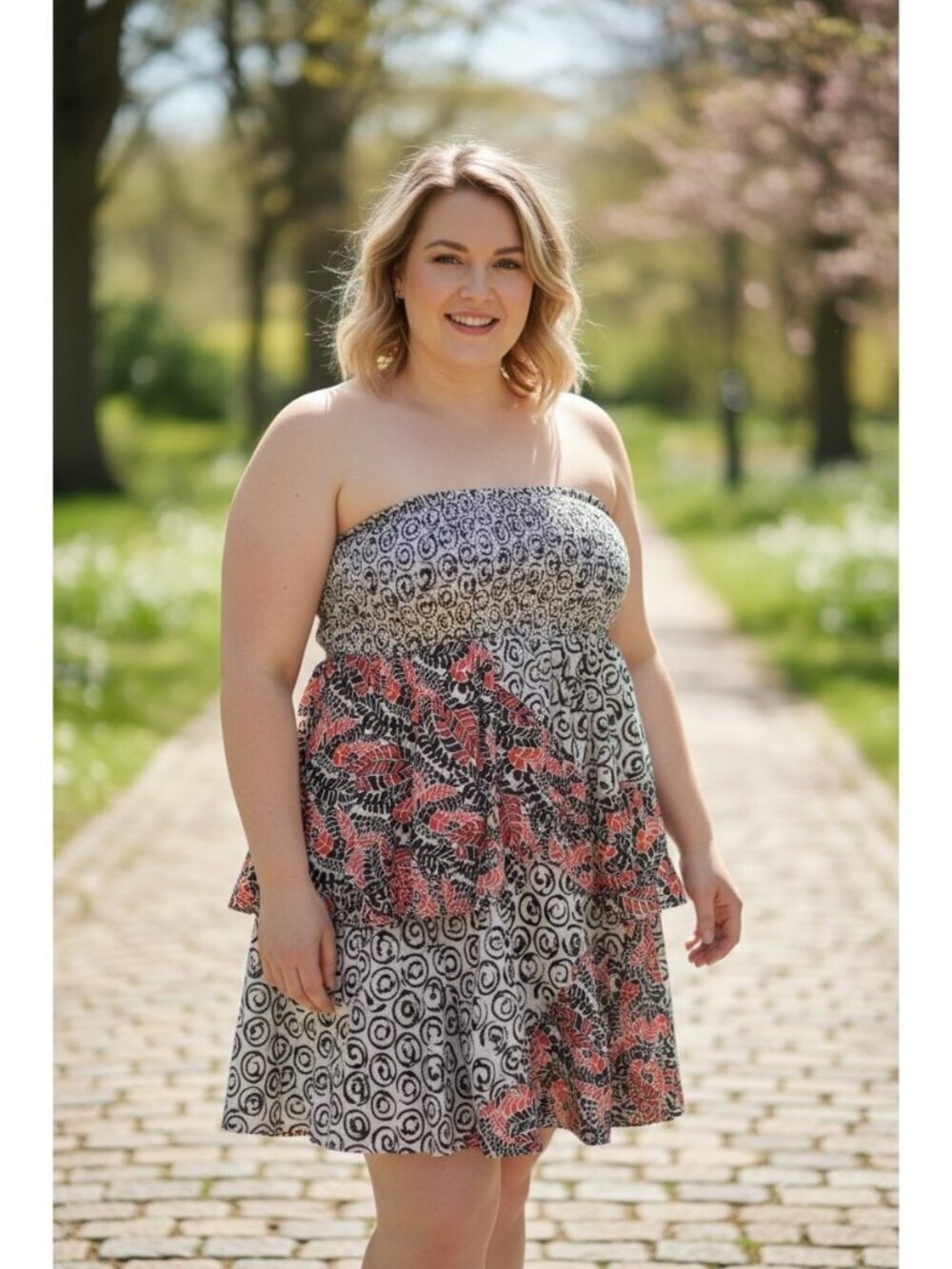 Lane Bryant Women's Strapless Layered Dress